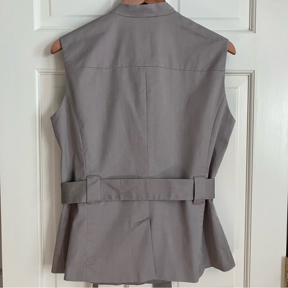 Worthington Cotton Vest Utility Style Design with Tie at Waist Large - Picture 4 of 11